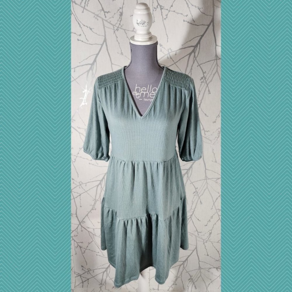 Ivy Mint Green Ruffle Tiered Flowy Dress